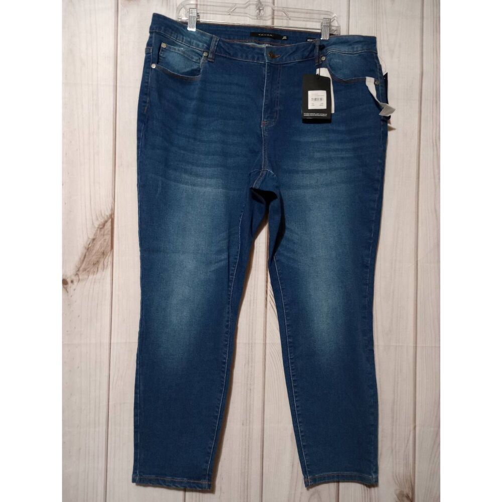 Tahari Jeans Ladies 20W Mid Rise Skinny Rayon Denim